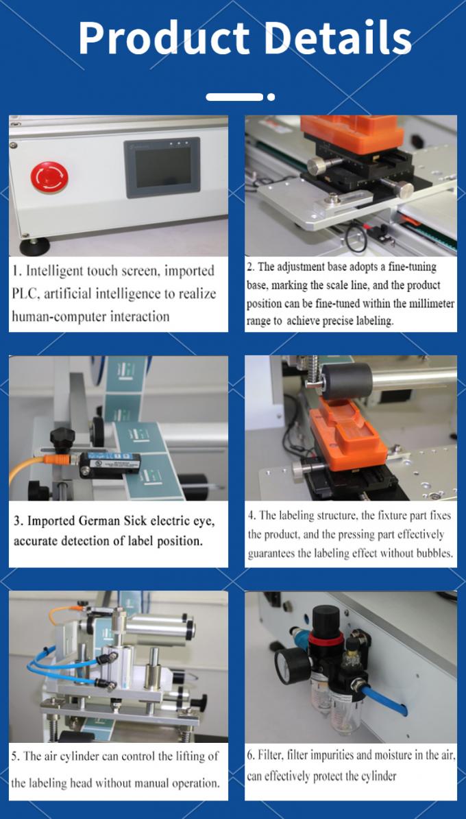 Square Bottle Label Applicator for FK617 Semi Automatic Flat Bottle ...