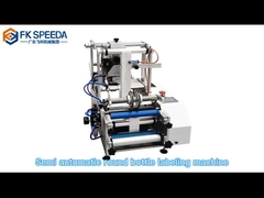 FK603 Model 25 bpm Semi-Automatic Wet Glue Labeling Machine for Glass/Plastic Bottles