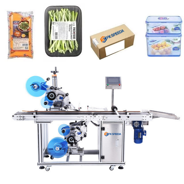FK814 Auto Top Bottom Flat Surface Labeling Machine For Pouch Bag ...