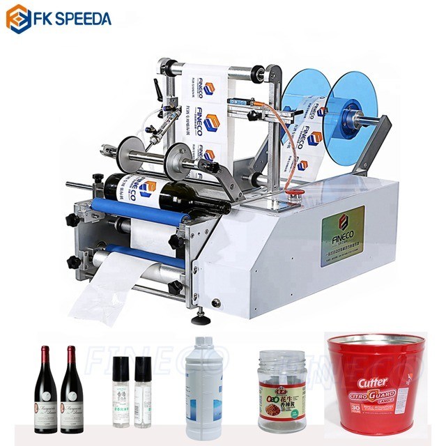 Automatic Sensor FK603 Semi-automatic Labeling Machine For Cylindrical ...