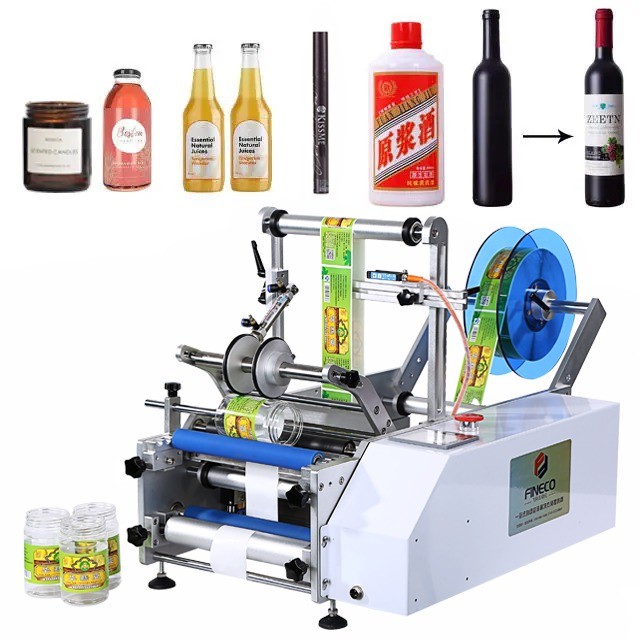 Semi Automatic Industrial Vial Labeler Machine for Food Can and Round ...