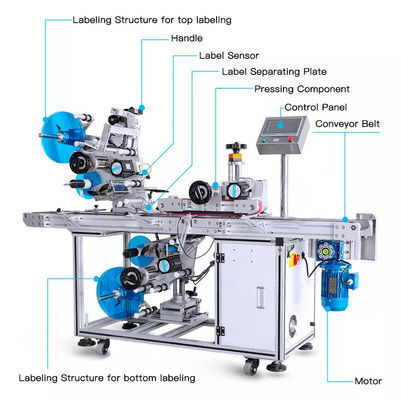 FK814 Auto Top Bottom Flat Surface Labeling Machine For Pouch Bag ...